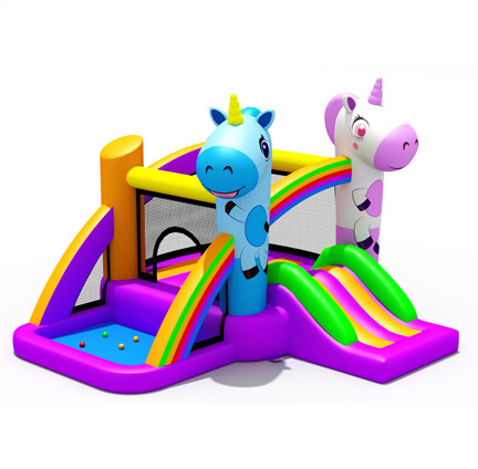 Jeu gonflable résidentiel bébé licorne